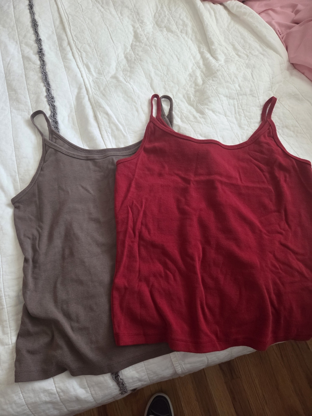 GAP Red & Brown Spaghetti-strap Camisole Pair